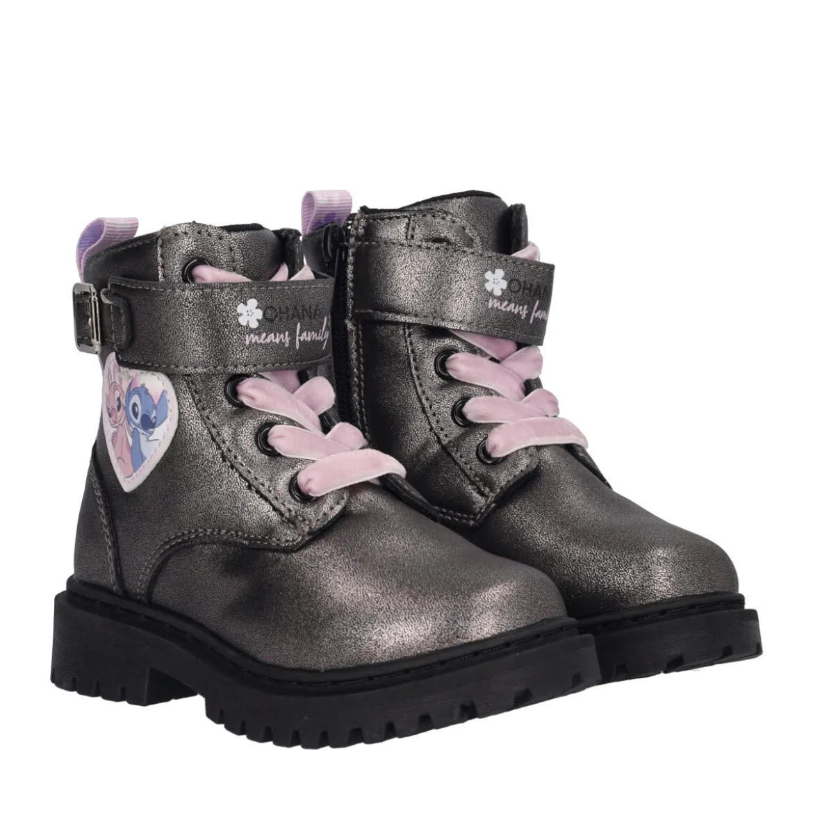 Anfibi Bambina Argento Metallizzato - Stitch
