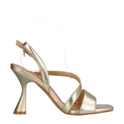 ARETHA Sandali con Tacco Donna Platino Alte 10 cm