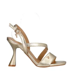 ARETHA Sandali con Tacco Donna Platino Alte 10 cm