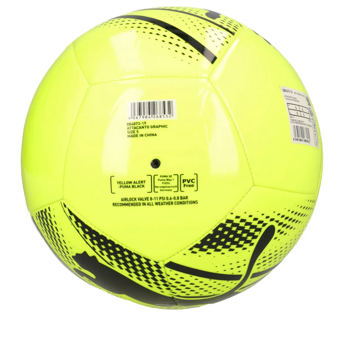 ATTACANTO GRAPHIC Pallone da Calcio Giallo Fluo