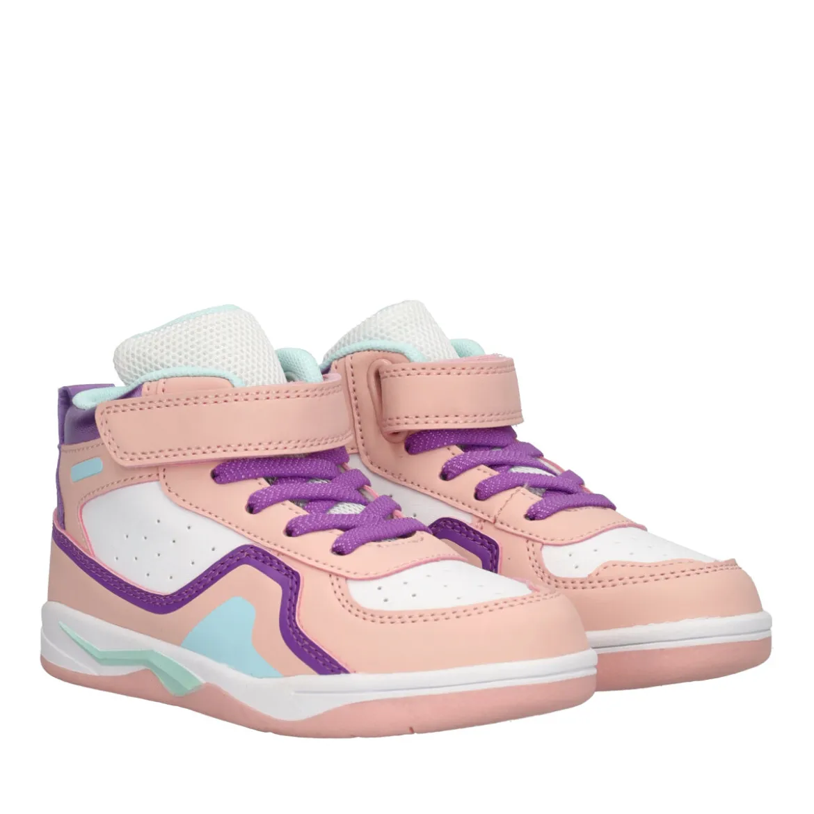 BABY PLAYER Sneakers Alte Bambina Bianche e Rosa