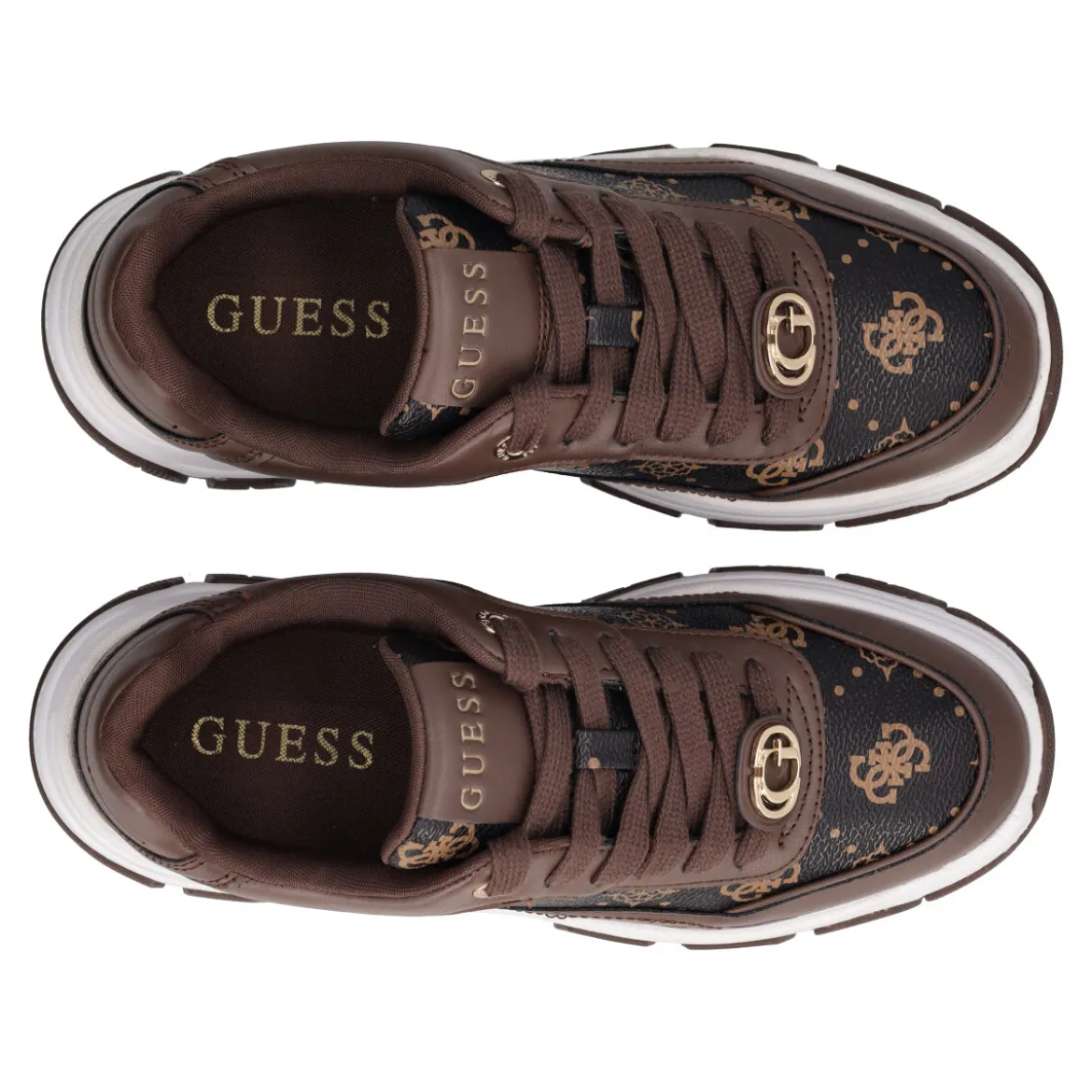 BERRETT2 Sneakers Donna Marroni e Bianche