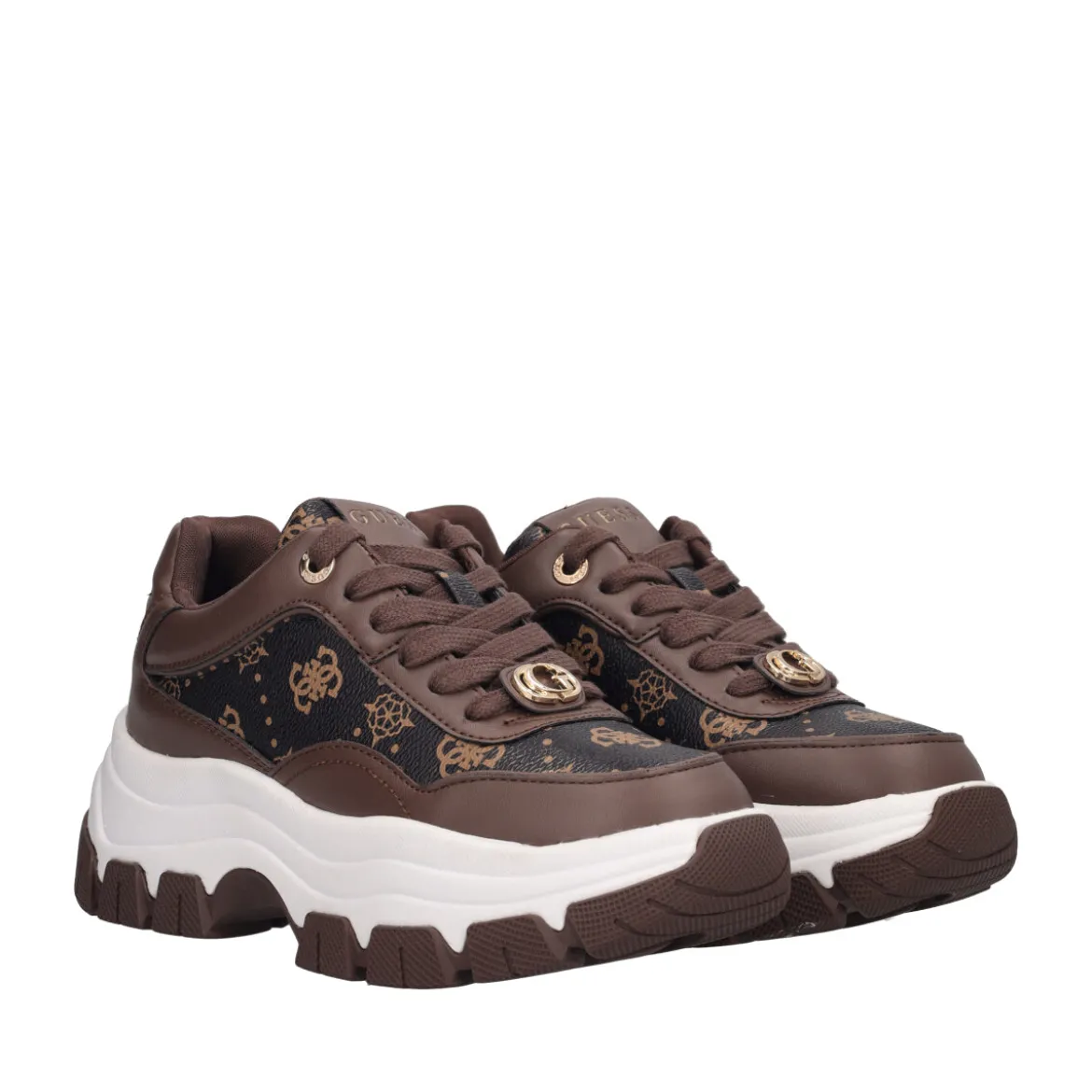 BERRETT2 Sneakers Donna Marroni e Bianche