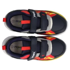 B&G INFINITY LIGHT Sneakers Bambino Nere e Rosse con Luci