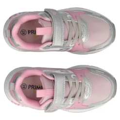 B&G SUPERMEGA Sneakers Bambina Argento e Rosa