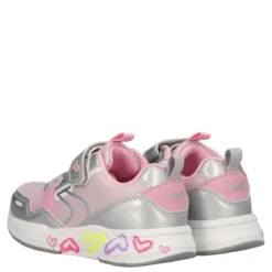 B&G SUPERMEGA Sneakers Bambina Argento e Rosa