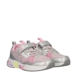 B&G SUPERMEGA Sneakers Bambina Argento e Rosa