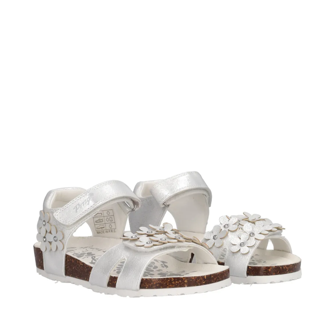 BIO SAND LIGHT Sandali bambina Bianchi con Fiori