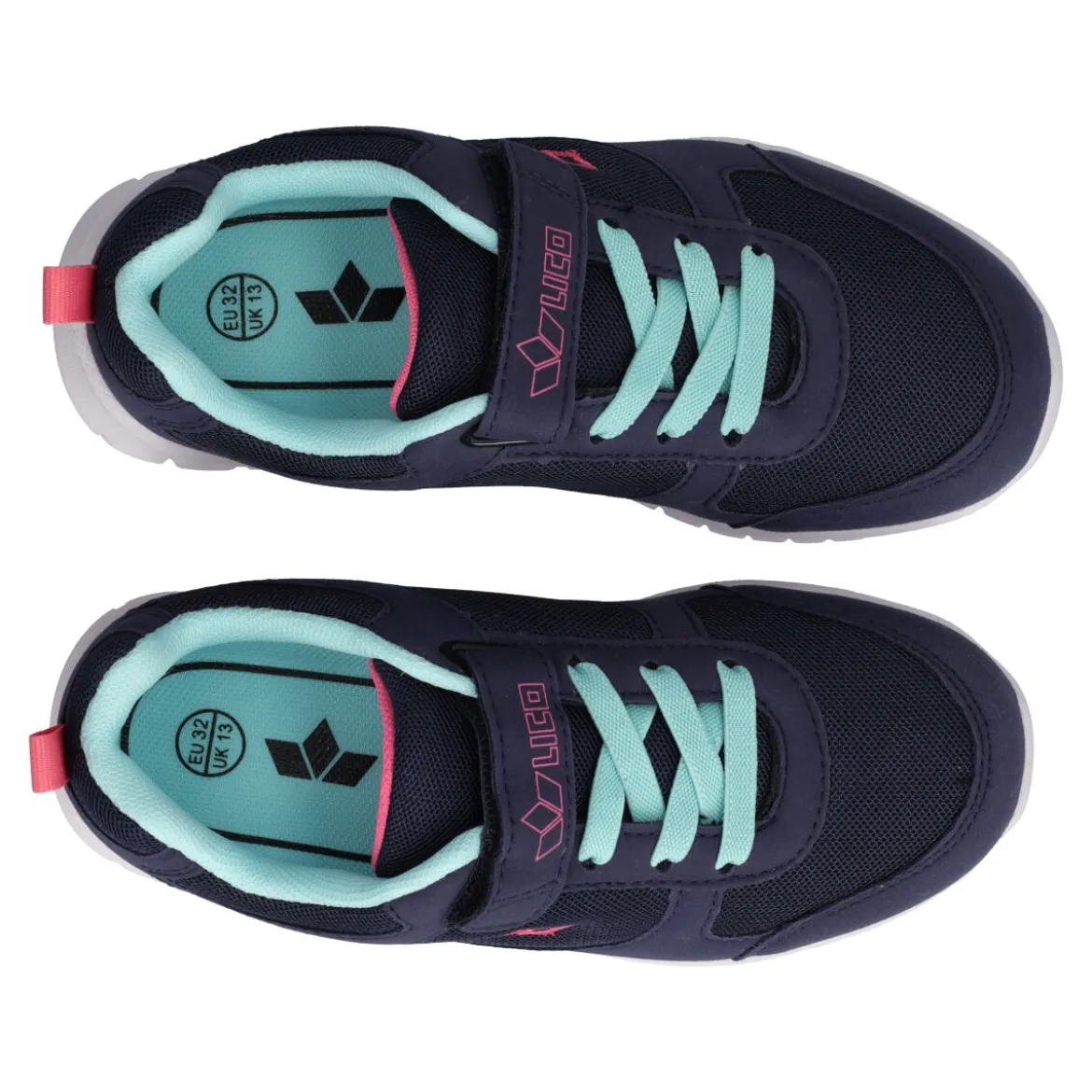 BLAINE Sneakers Bambina Blu, Turchese e Rosa