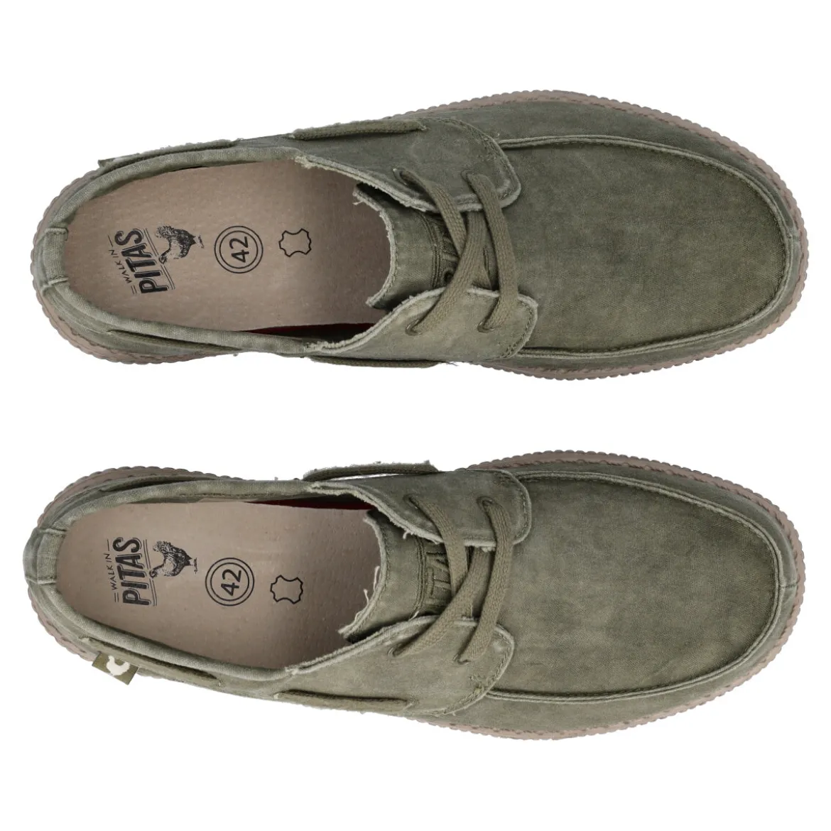 BOAT WASHED Mocassini Uomo Kaki