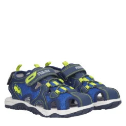 BREEZY BEACH SA Sandali Bambino Blu e Giallo Fluo