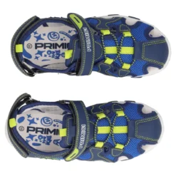 BREEZY BEACH SA Sandali Bambino Blu e Giallo Fluo