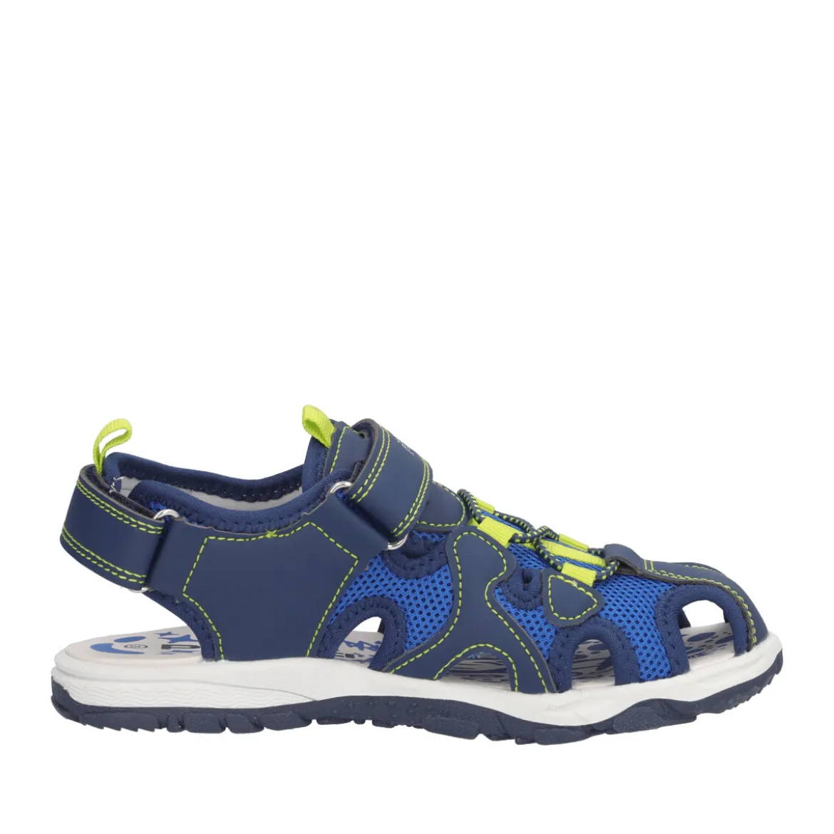 BREEZY BEACH SA Sandali Bambino Blu e Giallo Fluo