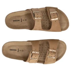 BRIONIA Ciabatte Donna Beige in Pelle