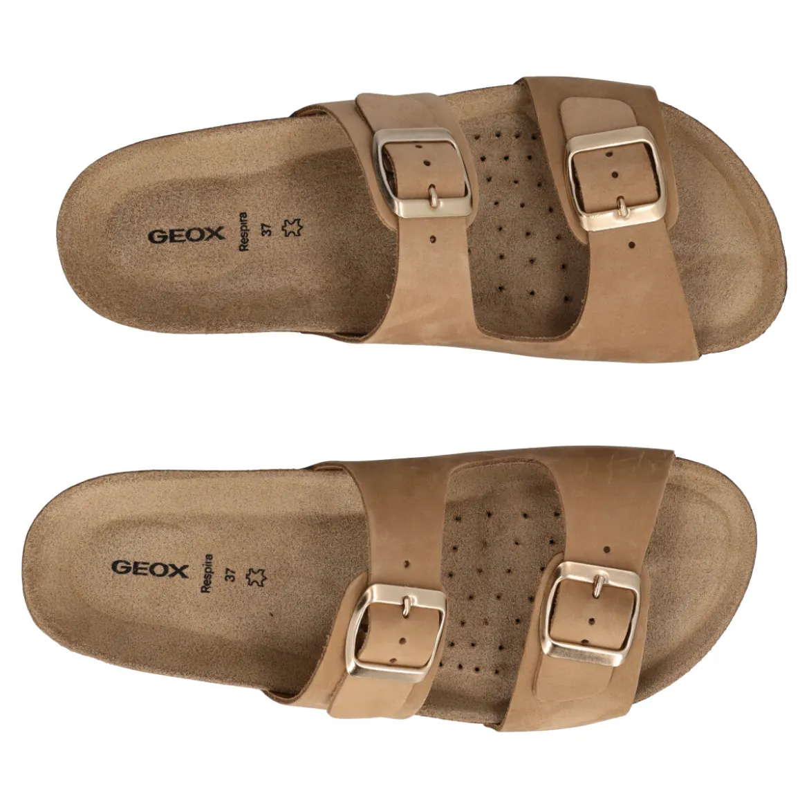 BRIONIA Ciabatte Donna Beige in Pelle