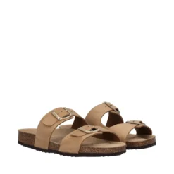 BRIONIA Ciabatte Donna Beige in Pelle