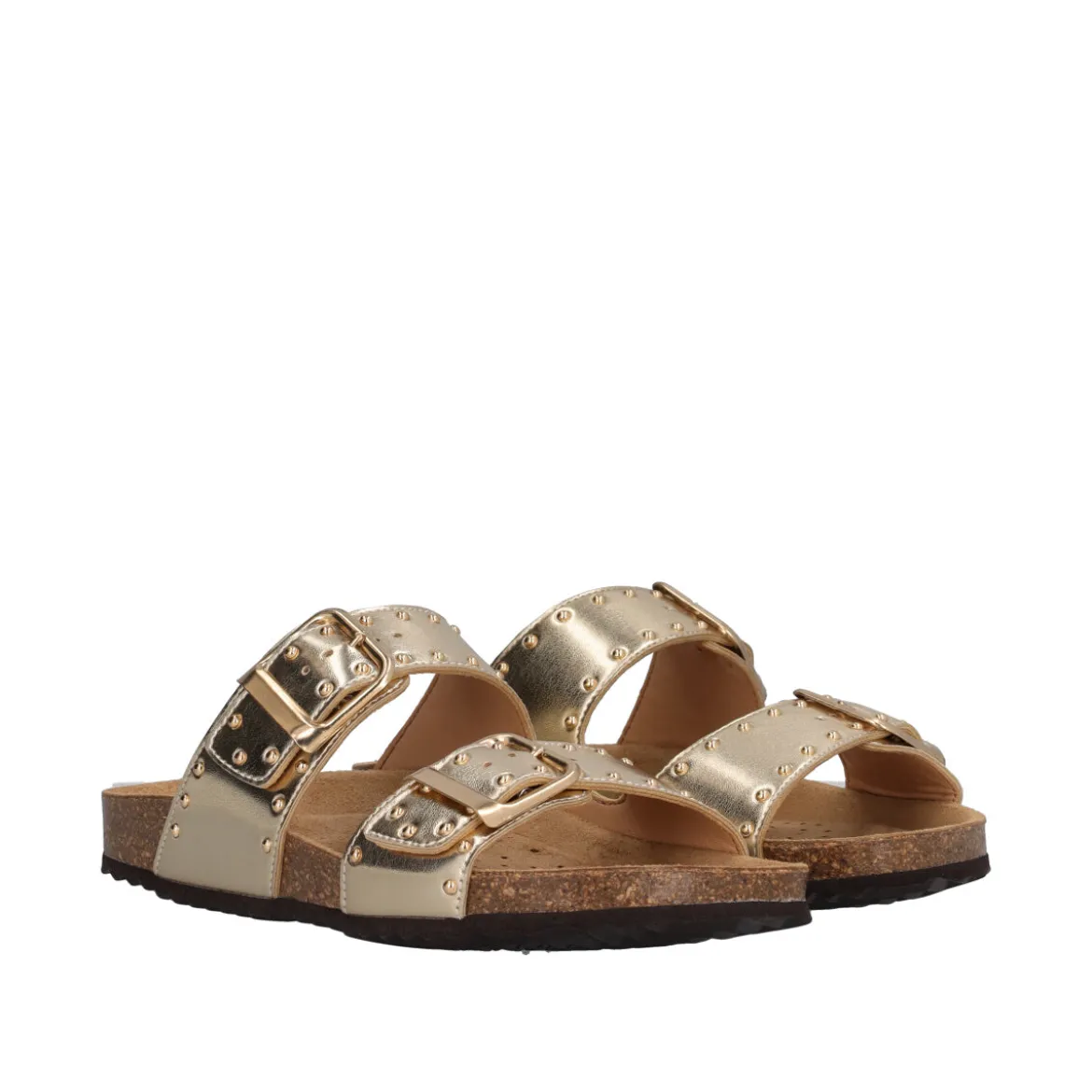 BRIONIA Ciabatte Donna Oro in Pelle