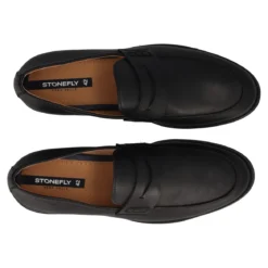 CALVIN 9 Mocassini Uomo Neri in Pelle