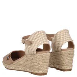 Campesine con zeppa Beige