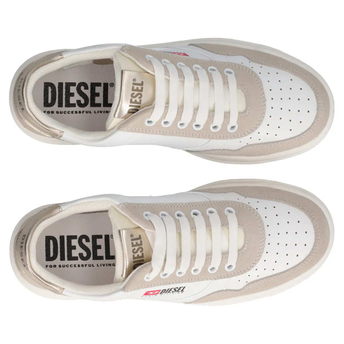 CASCOUN Sneakers Donna Bianche e Oro