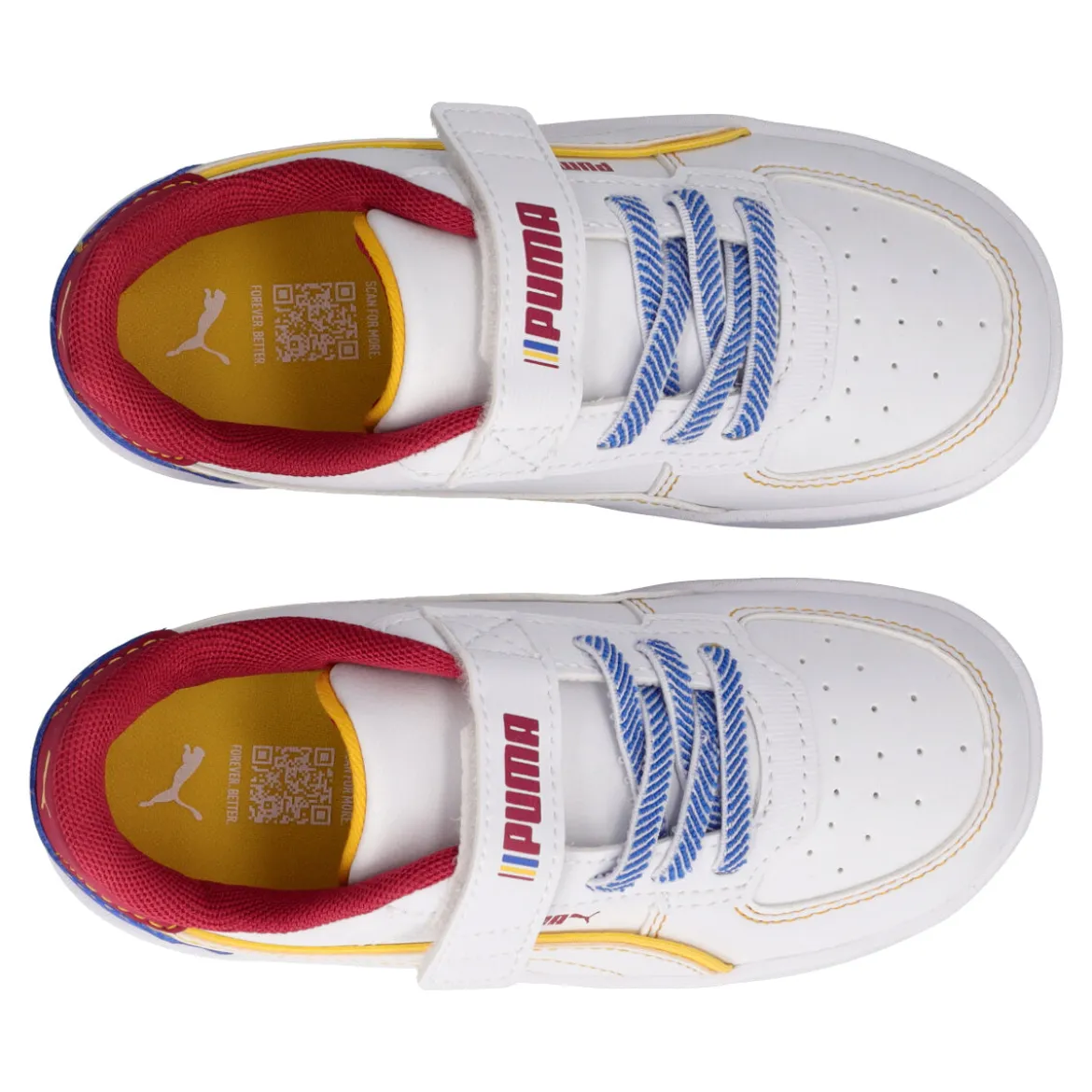 CAVEN 2.0 STARBLITZ AC INF Sneakers Bambino Bianche, Rosse e Gialle
