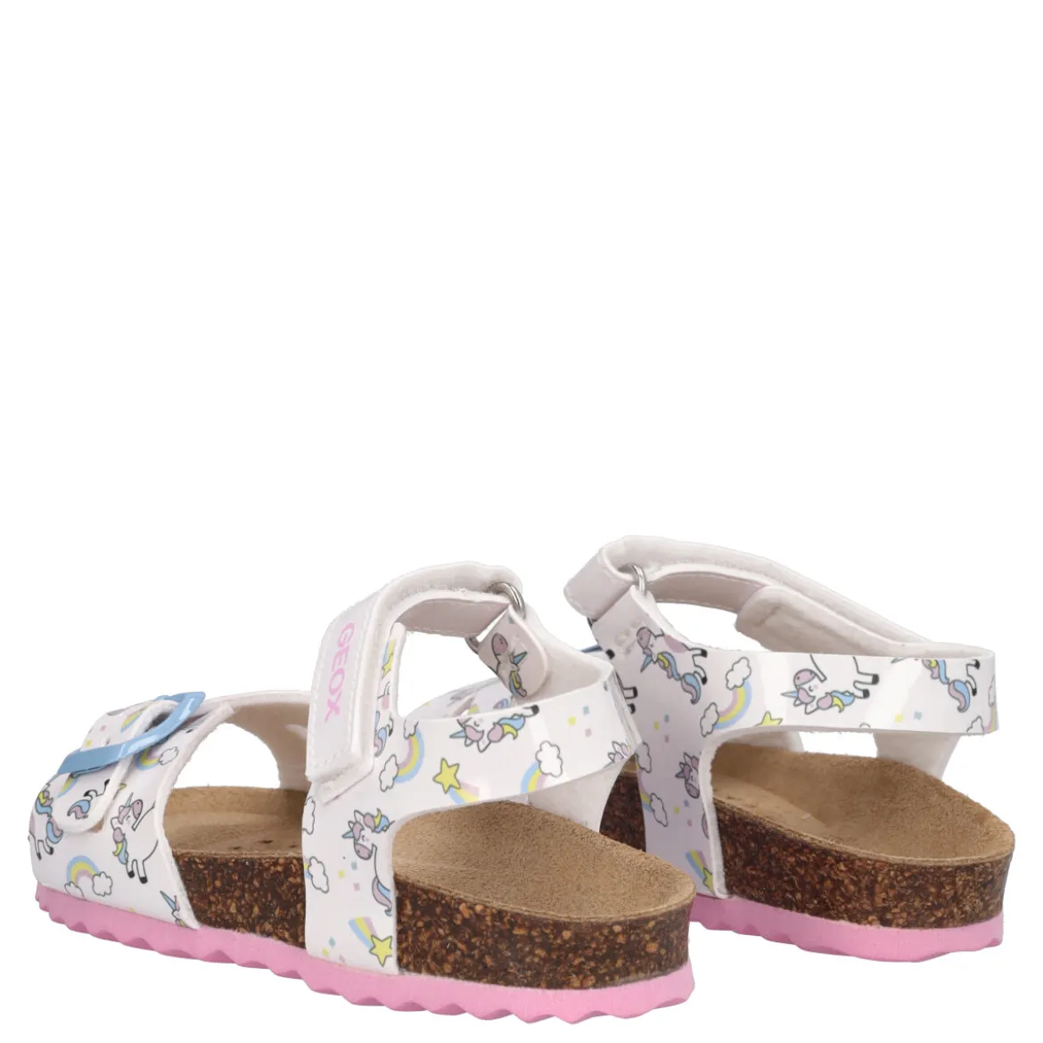 CHALKI Sandali Bambina Bianchi con Unicorni