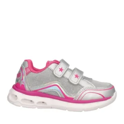 CHIMBERLY Sneakers Bambina Argento e Fuxia con Luci