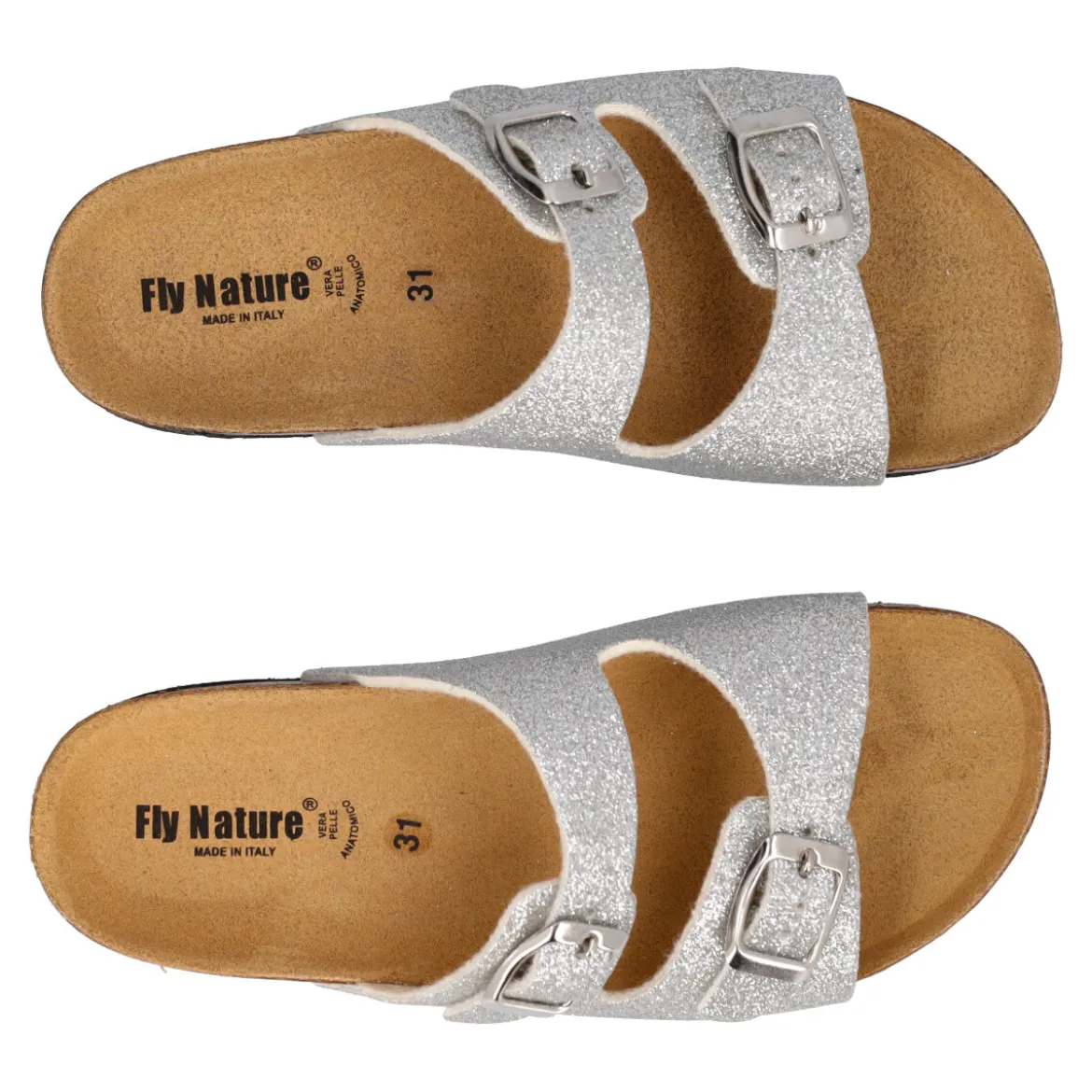 Ciabatte Bambina Argento Glitter