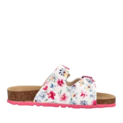 Ciabatte Bambina Bianche con Fiori Colorati