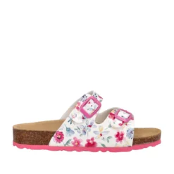 Ciabatte Bambina Bianche con Fiori Colorati