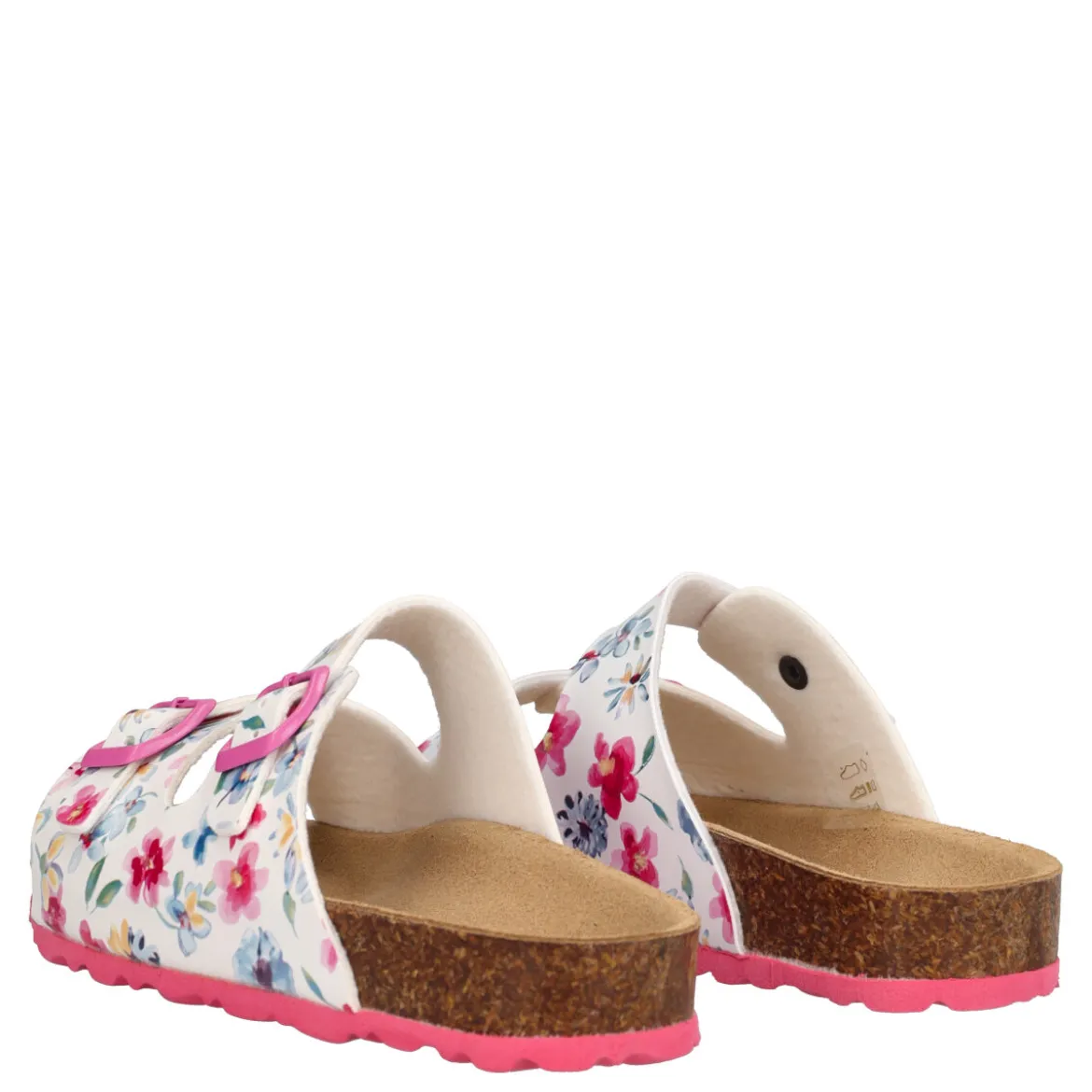 Ciabatte Bambina Bianche con Fiori Colorati