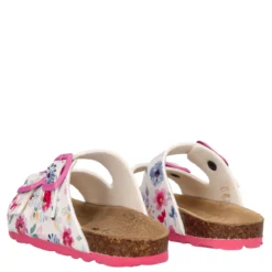 Ciabatte Bambina Bianche con Fiori Colorati