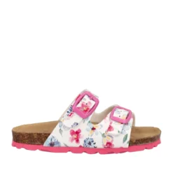 Ciabatte Bambina Bianche con Fiori Colorati