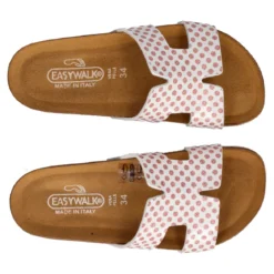 Ciabatte Bambina Bianche con Pois Glitter Rosa