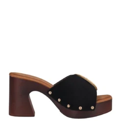Ciabatte con Tacco Donna Nere