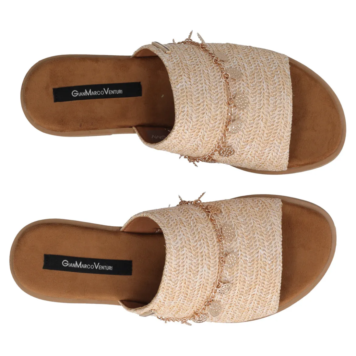 Ciabatte Donna Beige e Oro