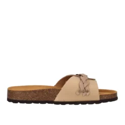Ciabatte Donna Beige in Pelle