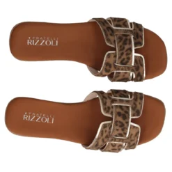 Ciabatte Donna Leopardate e Oro