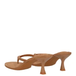 Ciabatte Infradito con Tacco Donna Beige