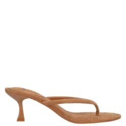 Ciabatte Infradito con Tacco Donna Beige