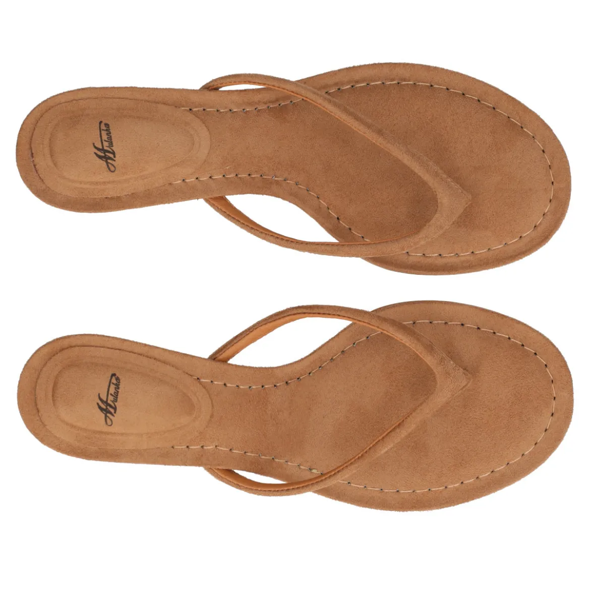 Ciabatte Infradito con Tacco Donna Beige