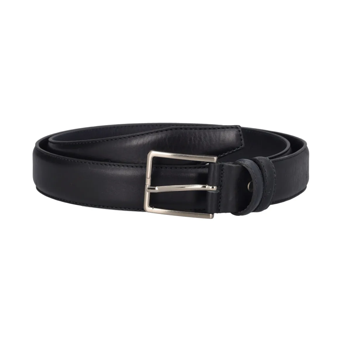 Cintura Uomo Blu Scuro Vitello