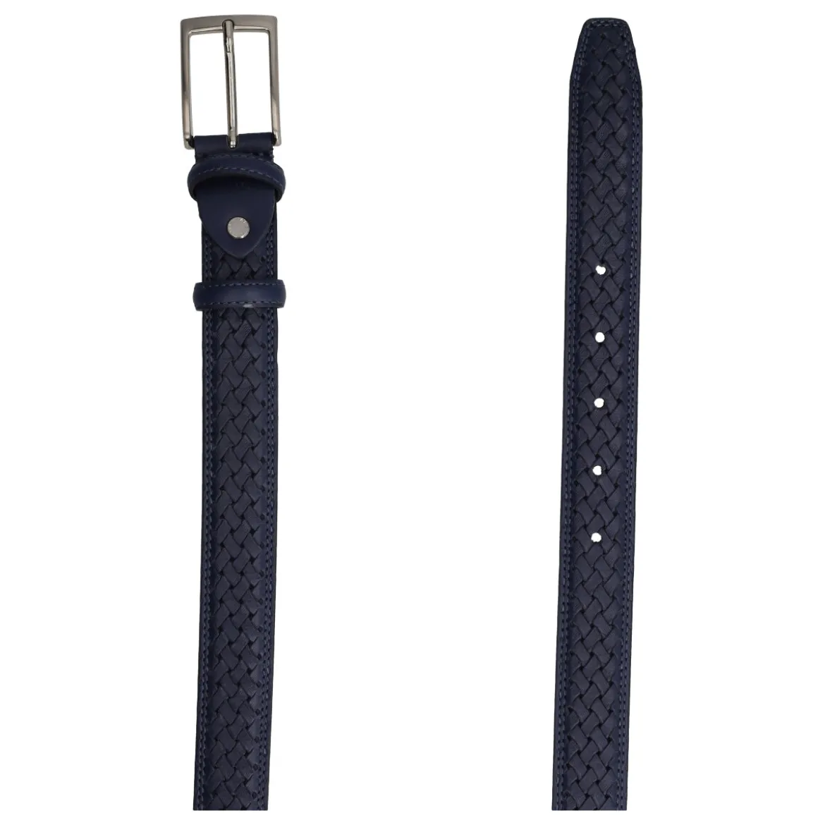 Cintura Uomo Blu Treccia