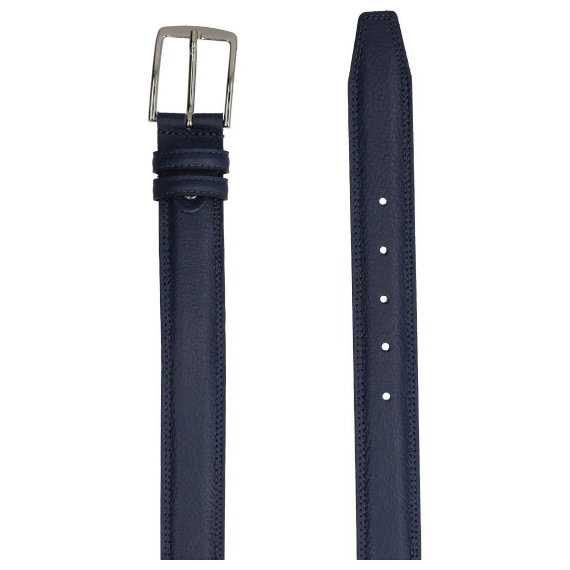 Cintura Uomo Blu Vitello