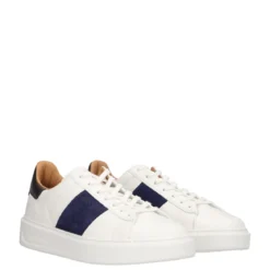 CLASSIC COURT BAND MAN BLUBBER Sneakers Uomo Bianche, Blu e Marroni