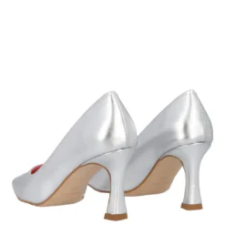 Décolleté argento tacco 8 cm