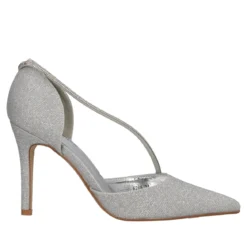 Décolleté Donna Argento Glitter tacco a Spillo 9 cm