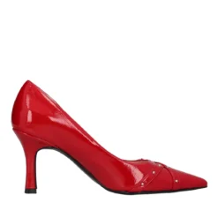 Décolleté Donna Rosse in Vernice Cristal
