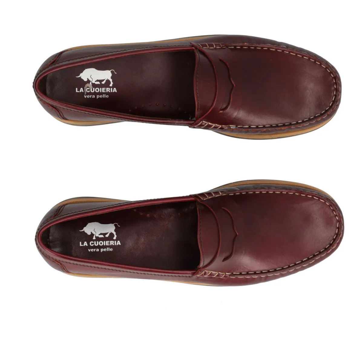 EMILIO Scarpe da Barca Uomo Bordeaux