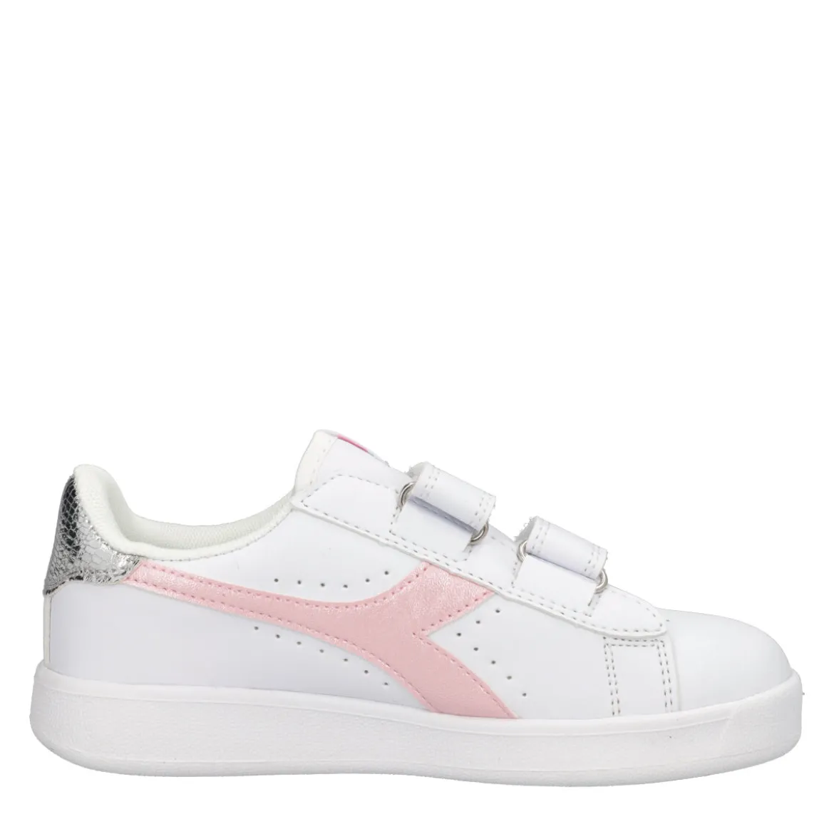 GAME P BALLET PS Sneakers Bambina Bianche, Rosa e Argento